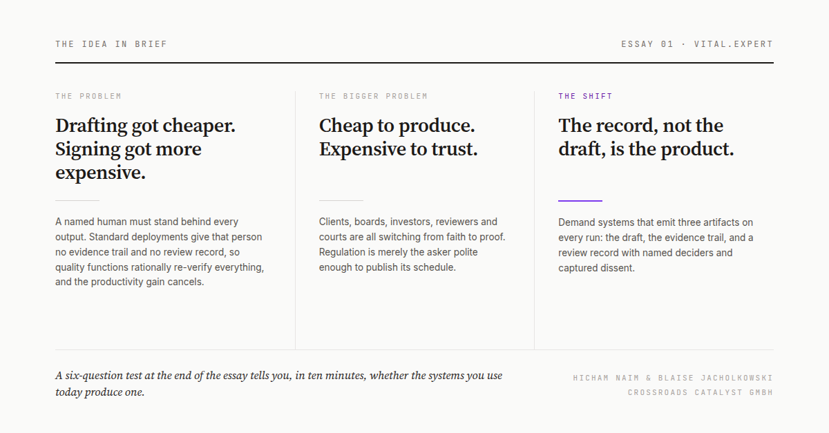 The idea in brief: the problem, the bigger problem, and the shift